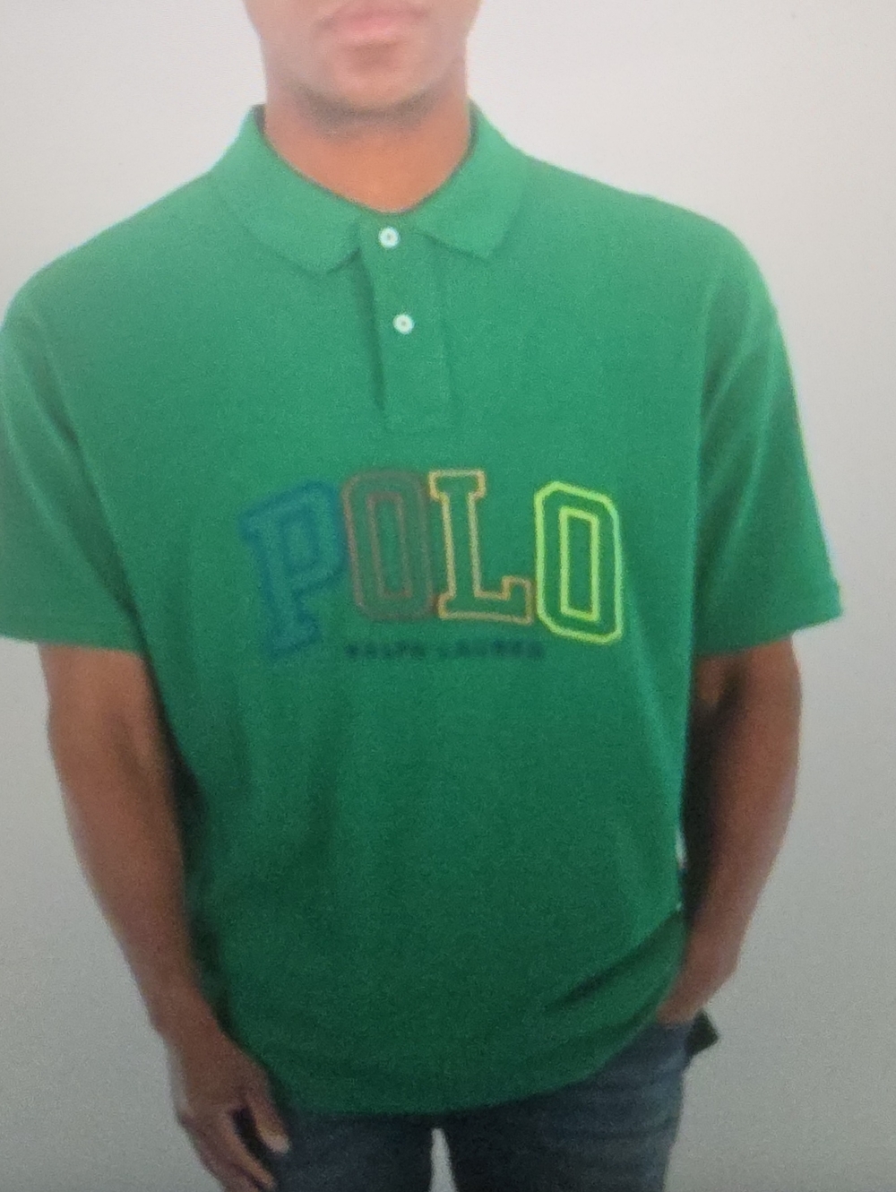 Polo by Ralph Lauren Green Logo Polo Shirt Size Xxl